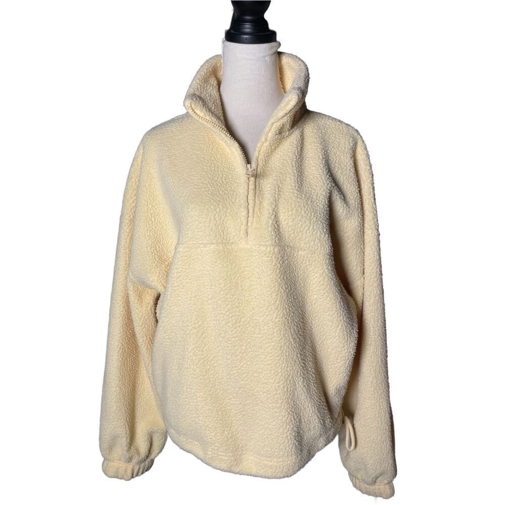 DSG (Dick’s Sporting Goods) Yellow 1/4 Zip Fleece Oversized Pullover Size: M